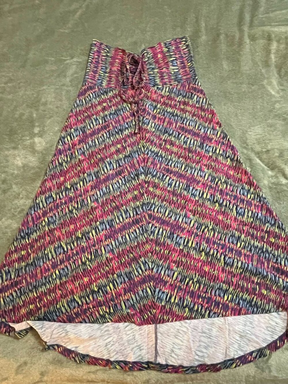 Patagonia Kamala Convertible Skirt Dress M Multicolor Organic Cotton Tencel